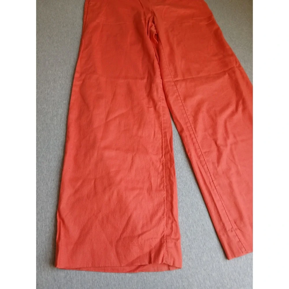 Banana Republic Pants Small Linen Wide Leg Resort Beach Cruise Boho Coral